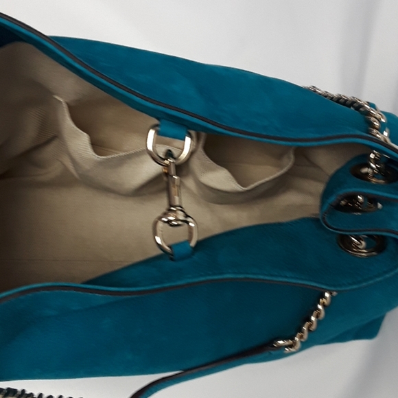 New GUCCI 308982 suede Chain Strap shoulder bag - Picture 6 of 8